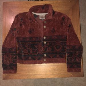 Fleece button up jacket